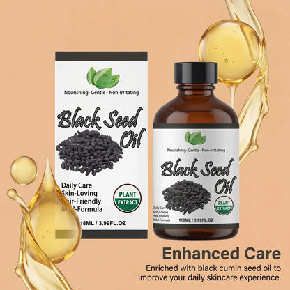 Organic Black Seed Oil Hair,Body &amp; Face Nourishing Moisturize Essence Oil Natural Smooth Skin Care Product Multi Effect Care Oil Mysterious
