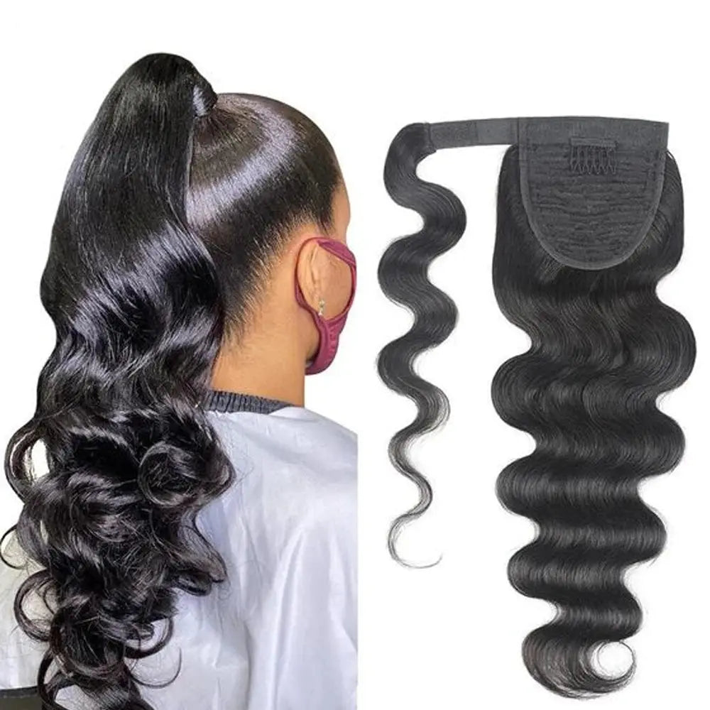 Ponytail Human Hair Wrap
