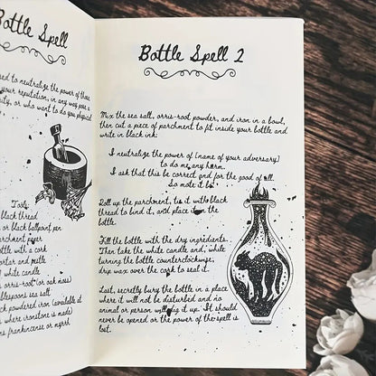 Old Witch Spells Book - Essential Tool for Witches &amp; Wizard Beginners,  Perfect for Birthdays, Easter, Christmas, Halloween Gift Mysterious