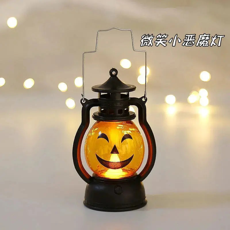 Candle Holders lantern for Table Retro Flameless Kerosene Lamp Desktop Candlestick Chandelier Christmas New Year Night Light Mysterious