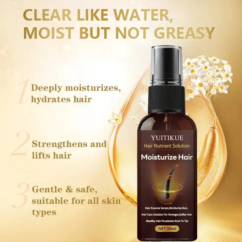 Hair Essence Nutrient Spray 30ml - Deeply Moisturizes &amp; Strengthens Hair, for Stronger Softer Hair, Root to Tip Care Mysterious
